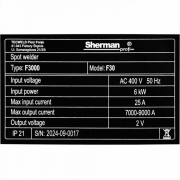 Sherman Двустранна машина за точково заваряване на ламарина Spot Welder F30 400V