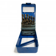Комплект свредла за метал с 5% кобалт в метална кутия, 1-13 мм (през 0.5 мм), 25 части