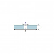 Бял - Керамичен шмиргелов диск - Форма 2