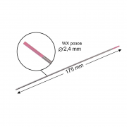 STAHLWERK Волфрамови електроди WX розови 1,6 x 175 mm / 2,4 x 175 mm