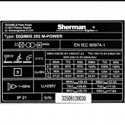 Синергичен инверторен заваръчен апарат SHERMAN DIGIMIG 202 M-POWER