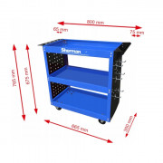 Инструментална количка 3PA, с три рафта