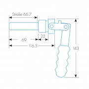 StrongHand Хоризонтална превключваща стяга с адаптер Alpha 28