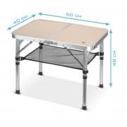 STAHLWERK Алуминиева сгъваема къмпинг маса 60 x 40 x 48 cm