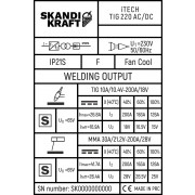 Заваръчен апарат SKANDI KRAFT® iTECH TIG 220 AC/DC