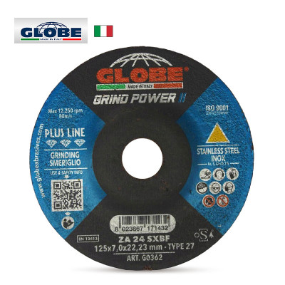 GLOBE Диск за шлайфане на метал и неръждаема стомана Grind Power III, 125 x 7.0