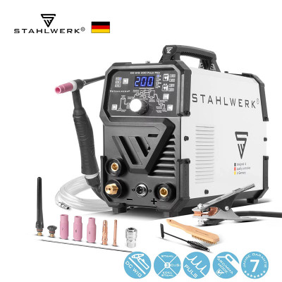 STAHLWERK Комбиниран заваръчен апарат 2в1 DC TIG 200 Puls Pro
