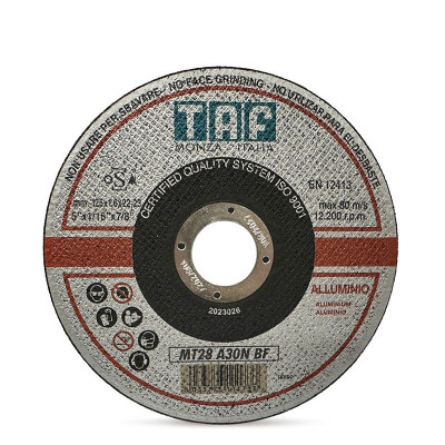 TAF Диск за рязане MT28 – за алуминий и цветни метали, 125 x 1.6 x 22.23 mm