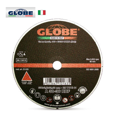 GLOBE Диск за рязане на стомана, 230 x 2.5 x 22.23 mm