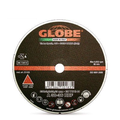 GLOBE Диск за рязане на стомана, 230 x 2.5 x 22.23 mm