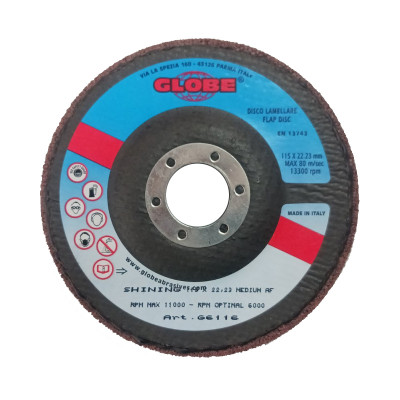 GLOBE „SHINING“ Диск за шлайфане/полиране Inox Medium, 115 x 22.23 mm