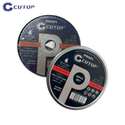 Диск за рязане за метал и инокс 125 x 1.0 x 22.2 mm - 10бр. в алуминиева кутия CUTOP Profi