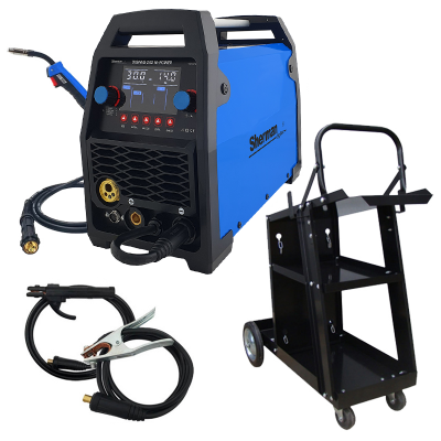 Комбо продукт за заварчици със Синергичен инверторен заваръчен апарат SHERMAN DIGIMIG 202 M-POWER и количка