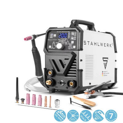 STAHLWERK Комбиниран заваръчен апарат 2в1 DC TIG 200 Puls Pro