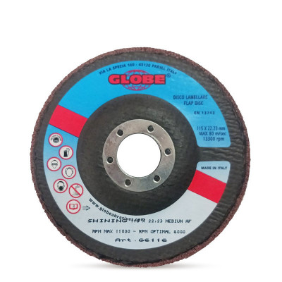 GLOBE „SHINING“ Диск за шлайфане/полиране Inox Medium, 115 x 22.23 mm