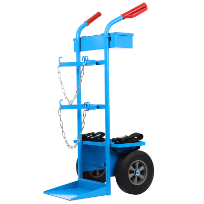 Количка за газови бутилки с рафт