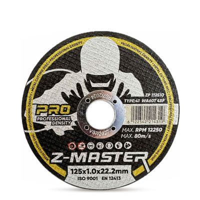 Диск за рязане на метал и неръждаема стомана Z-Master PRO, 125 x 1.0