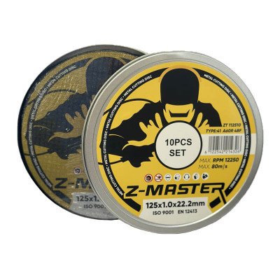 Диск за рязане на метал Z-Master, 125 x 1.0 - 10бр. в алуминиева кутия