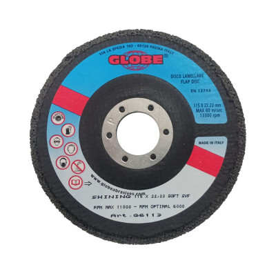 GLOBE „SHINING“ Диск за шлайфане/полиране Inox Soft, 115 x 22.23 mm