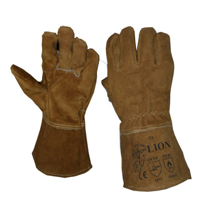 Ръкавици за заварчици LION- кафяви