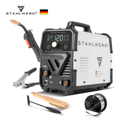 STAHLWERK Mini FLUX 120 ST Digital - Цифров заваръчен апарат за безгазово заваряване с функция ММА