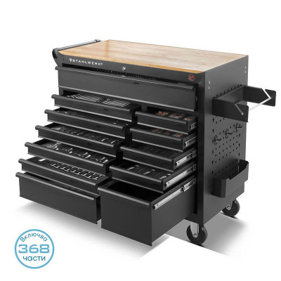 Количка с инструменти STAHLWERK DINO, 368 части