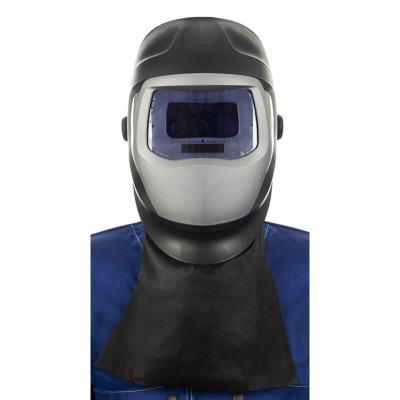 WELDAS Протектор за врата от зърнеста черна телешка кожа 44-7182