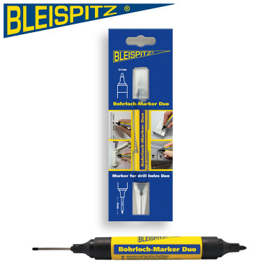 Маркер BLEISPITZ DUO 1.5-3mm, черен, блистер