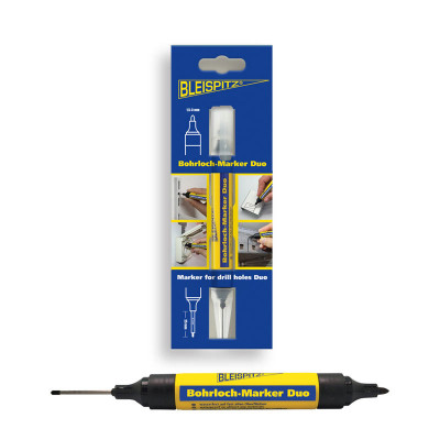 Маркер BLEISPITZ DUO 1.5-3mm, черен, блистер