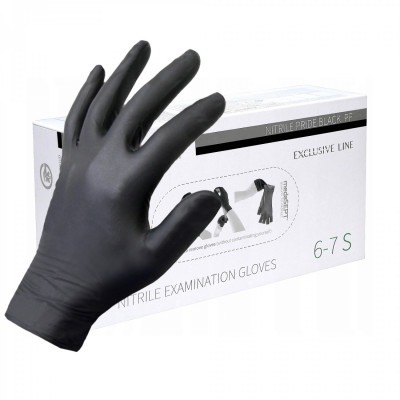 Еднократни ръкавици от нитрил, черни