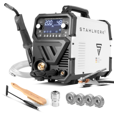 STAHLWERK Цифров заваръчен апарат MIG MAG 200 Spot Pulse Pro