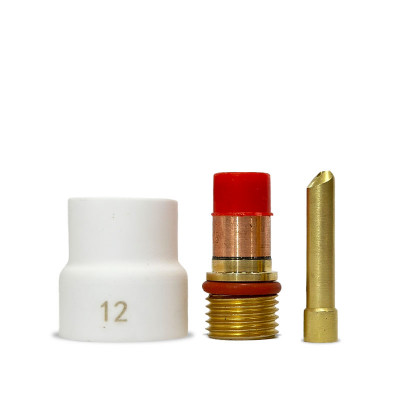 Комплект TIG аксесоари с керамична дюза с цедка #12 (3 части) за T17/18/26