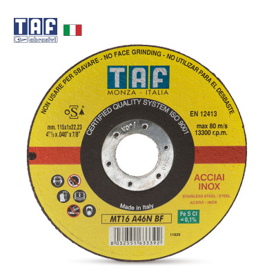 TAF Диск за рязане на метал и неръждаема стомана MT16 – Professional Series, 125 x 1.0 mm