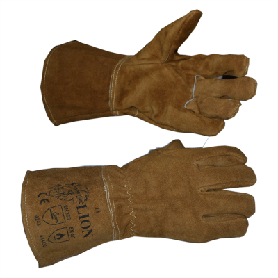 Ръкавици за заварчици LION- кафяви