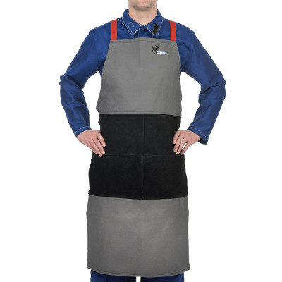 WELDAS Престилка за заваряване от огнеустойчив памук и кожа Arc Knight ® 38-44