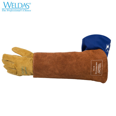 WELDAS Ръкавел за заварчици от телешка кожа Lava Brown ™ 44-7028, 1 брой