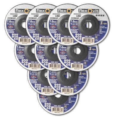 Шлифовъчен диск и шлифовъчен диск 100 х 7 mm за метал и неръждаема стомана от 10 бр.