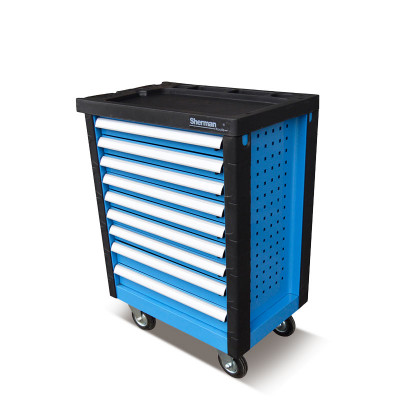 Стоманена количка с 9 разтегателни чекмеджета