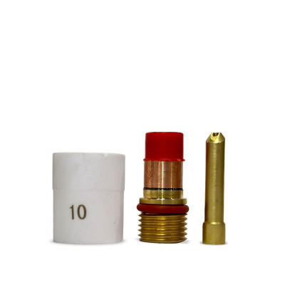 Комплект TIG аксесоари с керамична дюза с цедка #10 (3 части) за T17/18/26