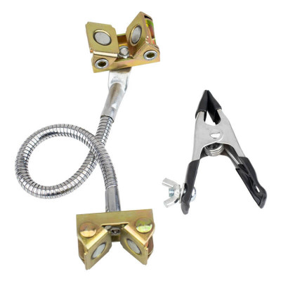 STRONGHAND Гъвкав магнит с 2 V-образни подложки и щипка